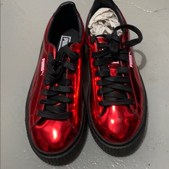 puma red sneakers 7.5